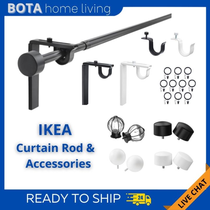 IKEA RACKA HUGAD CURTAIN ROD BATANG LANGSIR BETYDLIG WALL BRACKET ROD