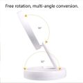 Cermin make up lampu led cermin rias bulat kotak lipat lampu led portable aesthetic mini lampu standing kaca kecil persegi pembesar cembung cekung meja rias unik yang ada lampu ring light. 