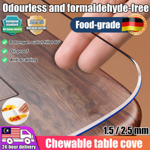 【24-hour delivery】2.5mm transparent table cover pvc table mat waterproof table top cover table cloth waterproof alas meja waterproof plastic lapik meja plastik pvc transparent protector round tebal dining bulat tablecloth for table 桌布防水防油 桌垫
