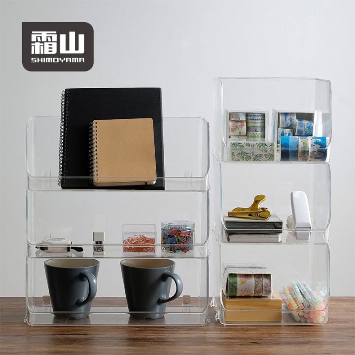 Minimalist Acrylic Stackable Transparent Table Storage Organizer Rack ...