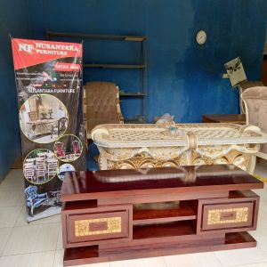 Meja TV Kayu Jati Model Minimalis Rak TV Kayu Jati Terlaris