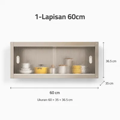 Lemari penyimpanan dinding dapur dari baja tahan karat