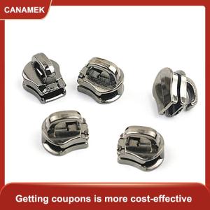 【CANAMEK】 10PCS 5 # dây kéo kim loại đầu kéo thanh trượt Zip khóa túi hành lý may tự làm sửa chữa Kit Phụ kiện phần cứng