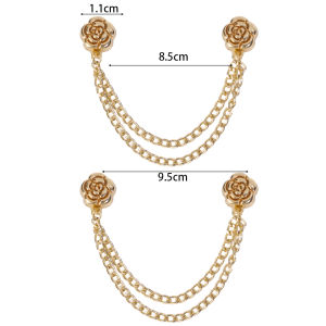 4Pcs Chain Magnetic Buckle Exquisite Brooch Buckles Roll Up Pants Legs Alloy DIY Sewing Supplies Hooks Change Shorts Trouser Legs