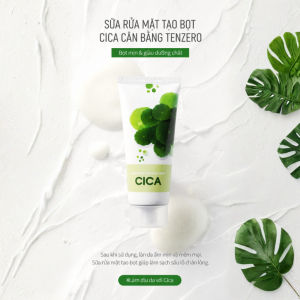 Sữa Rửa Mặt Kiềm Dầu Giảm Mụn Mờ Thâm Tenzero Balancing Foam Cleanser Cica 100ml
