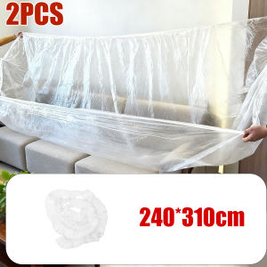 2/4PCS Disposable Dust Cover Extra Large Waterproof Dust Cover with Elastic Drawstring Universal Furniture Transparent Covers