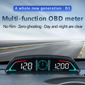 B3 OBD HUD OBD2 Head Up Display Smart Gauge Speedometer RPM Temperature Security Alarm Car Electronic Accessories