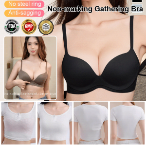 Seamless underwear for women with small breasts gathered and showing big breasts no steel ring side breasts anti-sagging gathered and adjusted breast lifting and fixed bra