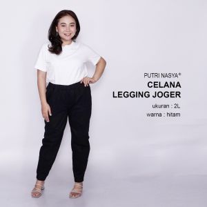Putri Nasya Celana Kerja Kantor Legging Joger / Celana Wanita Jumbo / Big size / Celana Kerja Seragam Wanita Big / Celana Bahan Wanita Formal Super Jumbo Kekinian