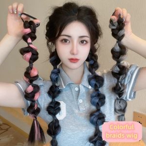 Fashion Ponytail Wigs: Korean Style & Colorful Braids