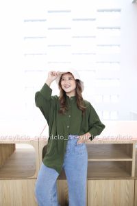 BEST SELLER-COD !!! KEMEJA OVERSIZE BASIC//KEMEJA UKURAN JUMBO BIG SIZE//BLOUSE KEKINIAN TERBARU 2023