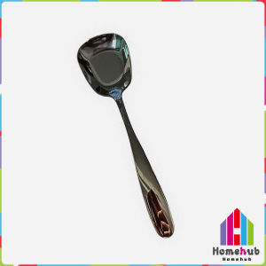 HB Stainless Steel Soup Spoon Large Capacity Long Handle Public Tablespoons Kitchen Tableware