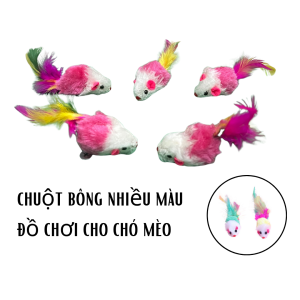 Đồ chơi cho chó mèo chống stress Chuột Tumbler Chuột bông nhiều màu Bóng mài móngbóng chuông chuột trong lòng