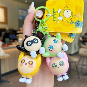 LANGJ การ์ตูนลายการ์ตูน พวงกุญแจงานปาร์ตี้ eggy น่ารักน่ารักๆ เกมอะนิเมะ จี้ถุง eggy ปาร์ตี้ อุปกรณ์แขวนตกแต่ง คาวาอิ ตุ๊กตาฟิกเกอร์ปาร์ตี้ eggy ของขวัญสำหรับเด็ก