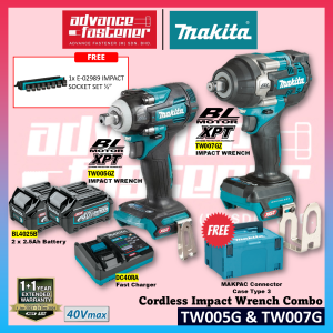 Makita 40Vmax Cordless Impact Wrench Combo Set ( TW005G Impact Wrench / TW007G Impact Wrench )