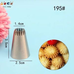 okek Large Piping Tips for Pastry Fondant Cake Decorating Supplies(2D/1M/2A/2F/6B)