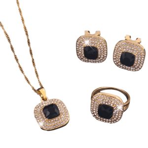 CHENJIE Lấp lánh Bộ trang sức đính đá dành cho nữ Crystal Baroque Trang sức đính đá pha lê Thanh lịch Bền bỉ Bộ trang sức cô dâu Dịp đám cưới
