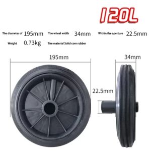 Universal Rubber Trash Can Wheels Trash Bin Wheel Garbage Bin Wheel For 120L / 240L Trash Bin