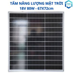 TẤM PIN NĂNG LƯỢNG MẶT TRỜI MONO 18V 80W 67x72cm - TEKI