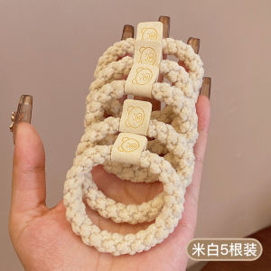 5 cái/bộ Hàn Quốc gấu phim hoạt hình Braid dây buộc tóc đàn hồi cao Phụ nữ Tóc Dây thun tóc đuôi ngựa chủ sở hữu phụ kiện đội đầu