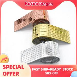 Kocoo สติกเกอร์ติดผนังกระจกรูปลูกบอลดิสโก้แบบทำมือมีกาวในตัวตกแต่งผนังบ้าน