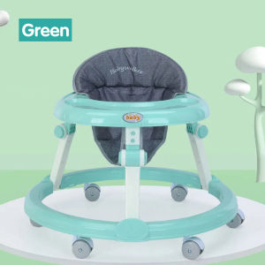 EPOMAKER Foldable Baby Walker for Boy with Music and Adjustable Height Walker for Baby Girl with Handle&Foot