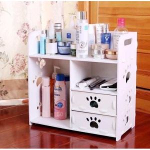 Wood Storage Racks Cosmetic Drawer Cabinet Organizer