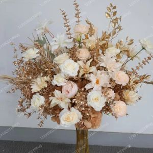 70cm Luxurious White Rose Flower Ball Wedding Reception Centerpiece For Table Decor Accessories Floral Arrangement Event Prop