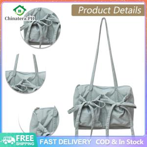 Fashion Womens Casual Tote Bag with Bow in Bright Colors for Shopping and Outings