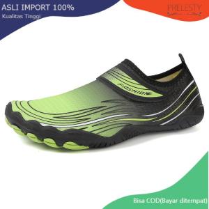 Prelesty Berenang Sepatu Pantai Slip on Pria Lembut Untuk Snorkeling Wading Yoga Olahraga Air Outdoor Waterproof Poundfit Keren 394