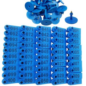 100PCS Eartag Kambing Domba Eartag Sapi Babi Penanda NOMOR 1-100