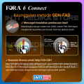 FORA 6 CONNECT - Alat Cek 6in1 Gula Darah + Kolesterol + Asam Urat + B-Keton + Hemoglobin + Hematokrit | Buatan SWISS | Connect Smartphone LED Backlight Metode Terbaru | Multi-Functional Monitoring System with BLUETOOTH. 