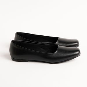 Flatshoes Hitam Jumbo Size 35 - 45 / Sepatu Wanita Kantor / Sepatu Flat shoes Bigsize Kulit