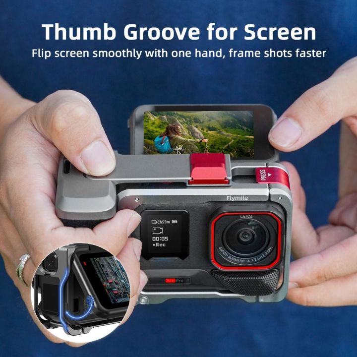 LUMINOU%20Quick%20Release%20Xplorer%20Grip%20Kit%20Camera%20Frame%20Shutter%20Button%20Aluminum%20Alloy%20Camera%20Grip%20Handle%20%20Protective%20StreetGrip%20Vlog%20Holder%20for%20Insta360%20Ace%20Pro%202/Ace%20Pro%20Camera%20Accessories%20-%20Image%208