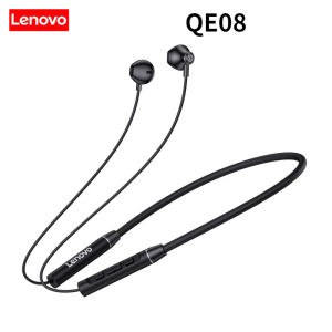 Lenovo HE06 QE08 Bluetooth 5.0 Earphone 9D HIFI Sound Wireless Headset Magnetic Neckband Headphone IPX5 Waterproof Sport Earbuds with Noise Canceling Mic
