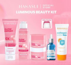 Paket Komplit Hanasui Normal Skin 6pcs (day cream+night cream+serum +essence+sunscreen spf 30+cleanser)
