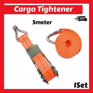 【25mm】Heavy Duty Ratchet Tie Down Strap 3m/5m/6m High Strength Cargo Belt Tension Lashing