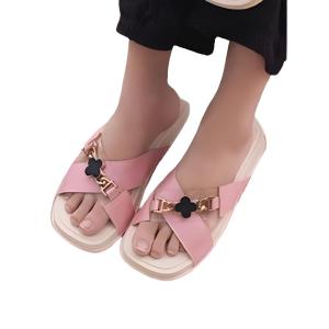 Sandal Wanita Model Silang Dewasa Kekinian / Slop Jelly Import Motif Bunga Nyaman Murah  328-L