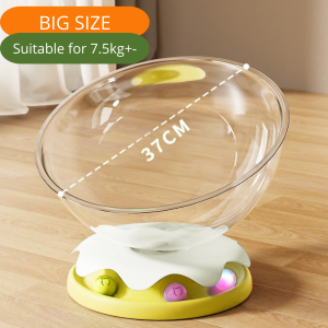 Transparent Space Capsule Cat Bed Cat Nest with Track Ball Toy Pet House Sleeping Bed Ready Stock