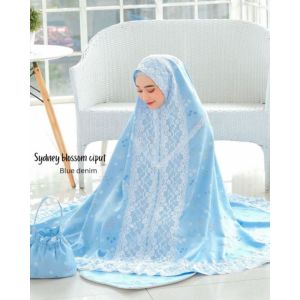 Mukena Motif Sydney Blossom Ciput by Dalanova Dewasa Size Jumbo Mewah Mukena Renda Elegan Tahun 2025