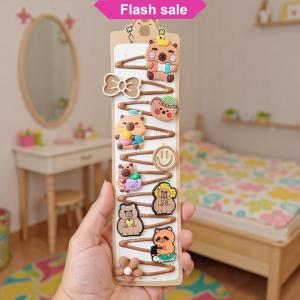 SHENHAO2🎀 10 cái dễ thương capybara Mini Kẹp Tóc Cô Gái phụ nữ tóc Clip Mũ tóc Clip Side bangs Clip Mũ trẻ em Phụ kiện tóc