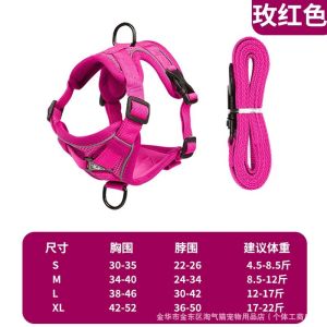 2026 Hot Sale [ Shipped from China ] Dog walking leash summer breathable dog harness chest harness for Bichon Frise and Teddy harness for small and medium-sized dogs dog collar B3