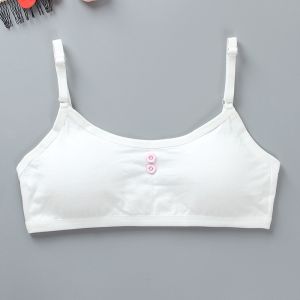 MOMO 12-16Year Childrens Bra Adolescent Development Underwear Girls Student Vest Baby Hook and Buckle Bra