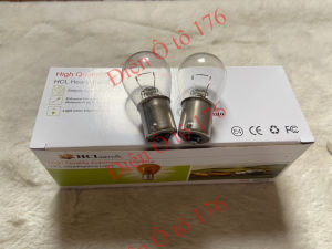 Hộp 10 bóng đèn xi nhan dành cho ô tô. Bóng đèn Halogen S25 tiêu chuẩn điện 12v và 24v. Bóng đèn phanh 1tim-2 tim trắng