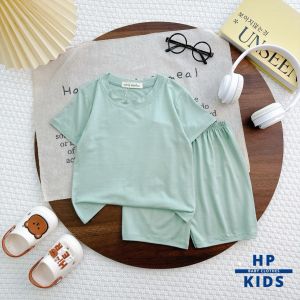 KIM093 Bộ thun lạnh cộc trơn (10-28kg) Minky Mom vải mềm mát cho bé trai bé gái ngắn tay