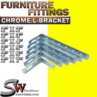 🔥 SW Hardware Chrome L-Bracket – Heavy-Duty Furniture Corner Brace | Multiple Sizes Available 🔩