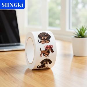 SHNGki 500 cái cuộn nhãn dán graffiti hoạt hình hình động vật nhãn dán tự làm sổ lưu niệm trang trí không thấm nước