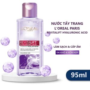Nước Tẩy Trang LOreal Paris Revitalift H.A Hydrating 95ml Làm Sạch & Cấp Ẩm Loreal Paris Revitalift Hyaluronic Acid Hydrating Micellar Water.