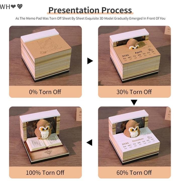 TX💓🧧🏮 ไทม์พีชปฏิทิน2026ปฏิทินตั้งโต๊ะพร้อมไฟ LED 3D กระดาษปฏิทินแบบฉีก ...