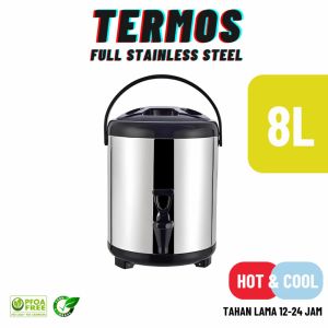 Royalstar Dispenser Air Dispenser Milk Tea Stainless Steel Termos Besar 8L/10L/12L DISPENSER PANAS DINGIN MILK TANK SERBAGUNA